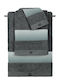 Guy Laroche 3pc Bath Towel Set Aqua Grey Anthracite Weight 500gr/m²