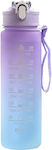 Zmart Ombre Automatic Opening Straw Bottle Purple