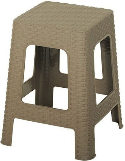 Plastic Garden Stool Outdoor Caramel 36x36x45cm