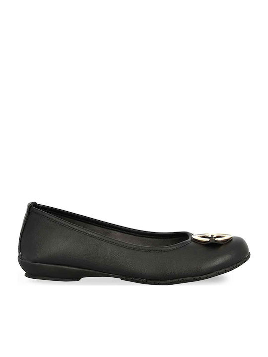 Ragazza Leather Ballerinas Black