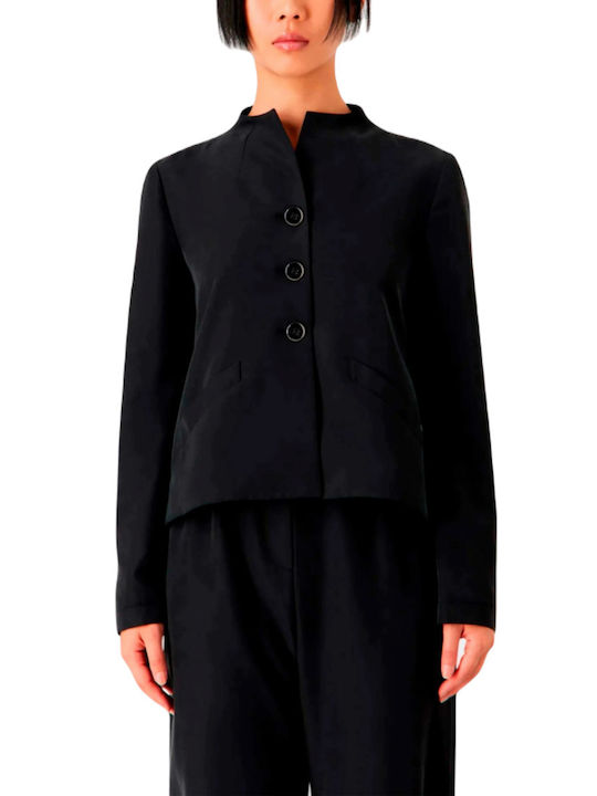 Women's Short Lifestyle Jacket for Winter Black