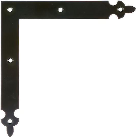 Zogometal Γωνία Ραφιού από Μέταλλο σε Μαύρο Χρώμα 220x220mm 0179-01