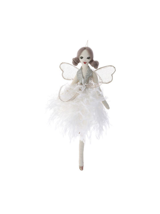 Cream Fabric Ballerina 12x23cm