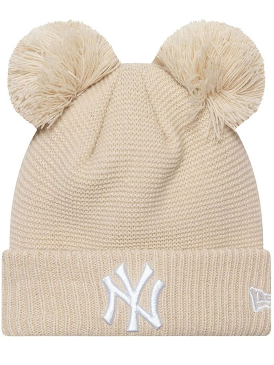 Yankees Beanie Beanie Knitted in Beige color