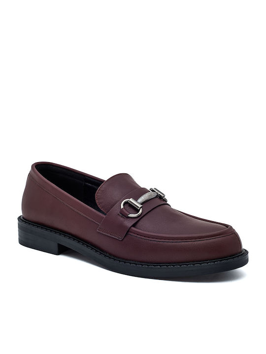 Women's Moccasins in Burgundy Color