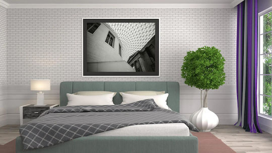 Geometric Architecture Painting A Modern Museum 30x20 Geometric Architecture Painting A Modern Museum 30x20