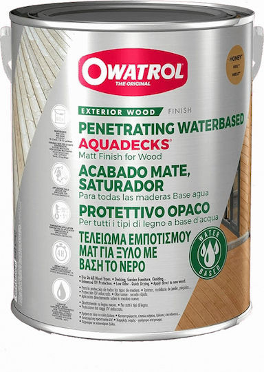 Owatrol Βερνίκι Νερού Λάδι Εμποτισμού Aquadecks Μελί Mat 5l