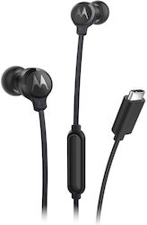 Motorola Earbuds 3cs Earbuds Handsfree Ακουστικά με Βύσμα USB-C Μαύρο Motorola Earbuds 3cs Earbuds Handsfree Ακουστικά με Βύσμα USB-C Μαύρο
