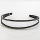 Double Plastic Headband Decorated with White and Black Rhinestones-3