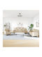 Vidaxl 3-Piece Living Room Set Cream Microfiber Fabric 77x77x80cm Loveseat Sofa Cream