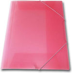 Plastic Elastic Folder Skag Transparent Red