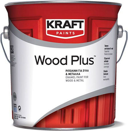 Kraft Ριπολίνη Διαλύτου Plus 2.5lt Λευκό Σατινέ