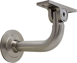 Suport reglabil pentru balustradă din aluminiu și lemn 074-xal Metalor nichelat Suport reglabil pentru balustradă din aluminiu și lemn 074-xal Metalor nichelat