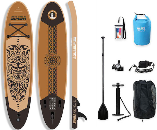 Aquasup Simba Inflatable SUP Board with Length 3.5m Brown