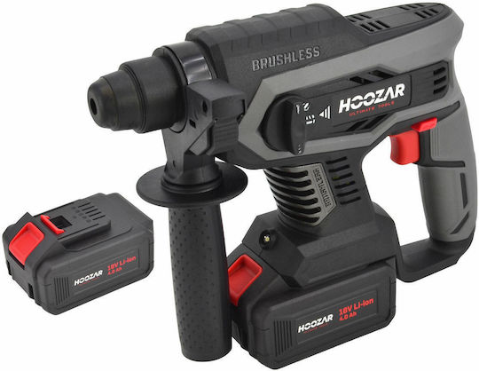 Hoozar RH10BL Percuție Ciocan rotopercutor Baterie Fără perii 18V 2x4Ah cu Suport SDS Plus