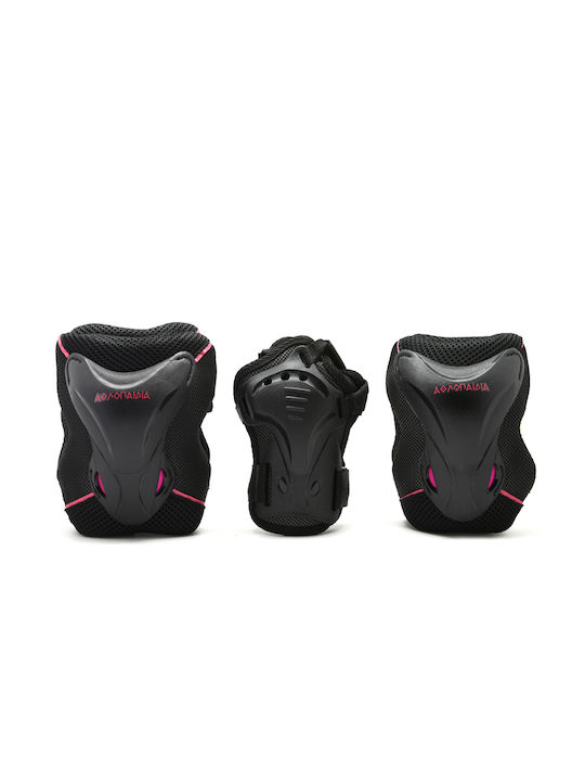 Athlopaidia Protective Gear Set for Rollers Black