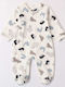 iDO Baby Bodysuit Long-Sleeved Animal Print Ecru