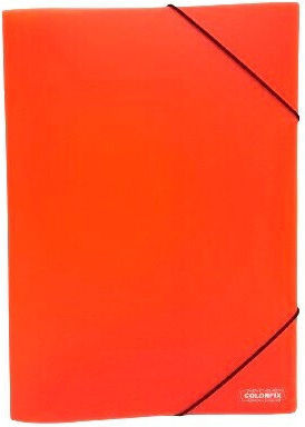 Colorfix Folder Prespan Transparent with Rubber Band and Ears for Paper A4 Orange 278.513.122