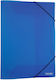 Colorfix Φάκελος Πρεσπάν Διαφανής με Λάστιχο και Αυτιά για Χαρτί A4 Μπλε