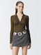 Long Sleeve Bodysuit Polo Hardy Slim Fit Coffee
