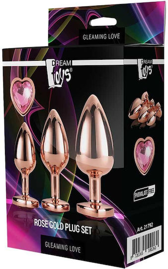 Dream Toys Πρωκτικές Σφήνες Σετ Ροζ 3τμχ