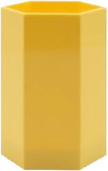 Polygonal Plastic Pencil Holder Metron Pastel Yellow