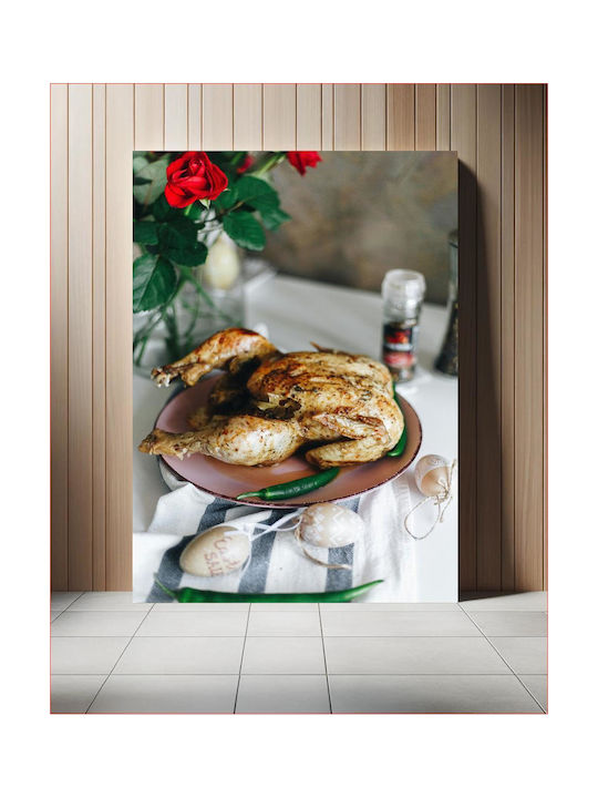 Painting Roasted Chicken Decorative Eggs Flowers 80x120