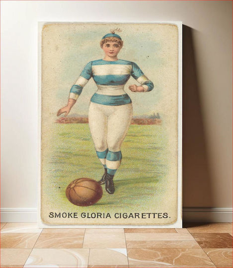 Painting From Series "Sports Girls" C190 Issued By American Cigarette Company Ltd Montreal To Promote Gloria Cigarettes 50x80