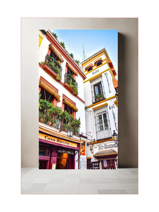 Πίνακας Colorful Building Facades Iron Balconies Πολύχρωμες Προσόψεις Κτιρίων Σιδερένια Μπαλκόνια 100x150