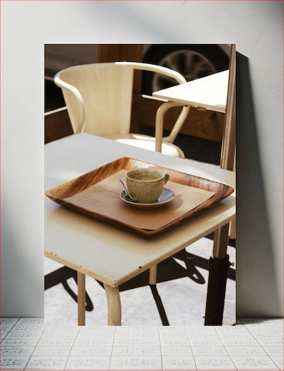 Πίνακας Coffee Cup On Table Φλιτζάνι Καφέ Στο Τραπέζι 80x120