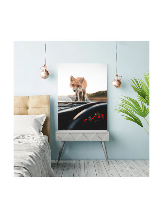 Gemälde Fuchs auf Armaturenbrett 115x170