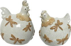 Ceramic Hen Ecru 8x10x12cm Small