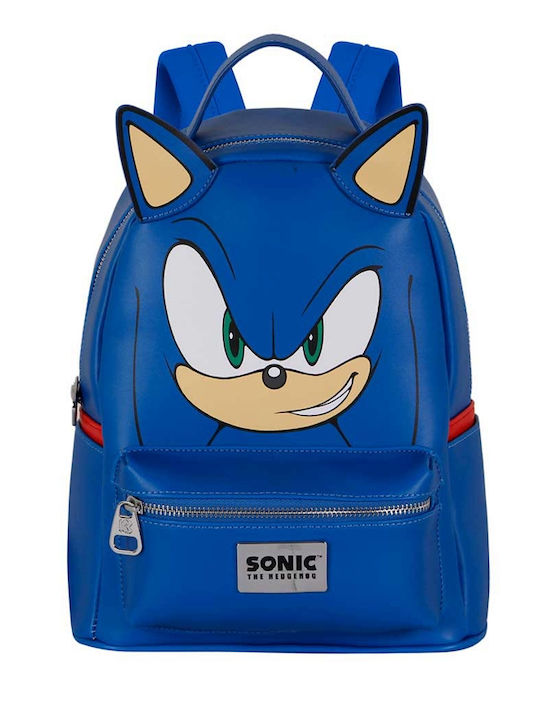 Sonic Σχολική Τσάντα Πλάτης Γυμνασίου - Λυκείου Μπλε