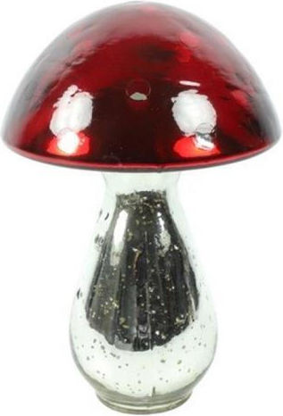 Atmosphera Weihnachtliche Figur Pilz Silber 13x13x13cm