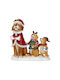 Illuminated Christmas Figure Height 33cm Puppy Family