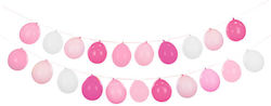 Pink Fuchsia White Balloon Garland 20pcs