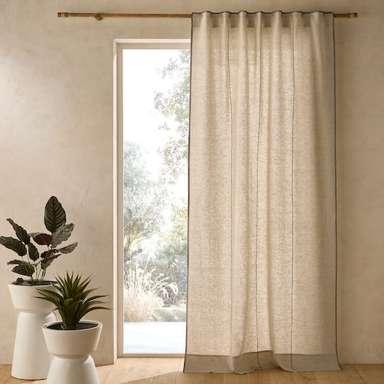 Am.Pm Vorhang mit Tunnel Beige 350527804_6457_46 140x260cm