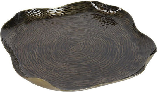 Atmosphera Platou Decorativ Rotundă Metalic Neagră 1buc 38x38x4buc