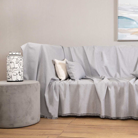 Aslanis Home Mellia Покривка За Двуместен Диван 180x250см Сива