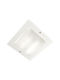 Elmark Square Glass Recessed Spot with Integrated LED and Natural White Light White 1pcs
