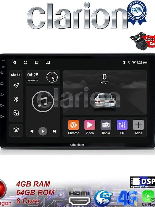 Clarion Auto-Audiosystem für Suzuki Ignis 2005-2011 (Bluetooth/USB/WiFi/GPS/Apple-Carplay/Android-Auto) mit Touchscreen 9"