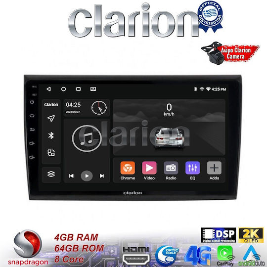 Clarion Car Audio System for Fiat Bravo 2007> (Bluetooth/USB/WiFi/GPS/Apple-Carplay/Android-Auto)