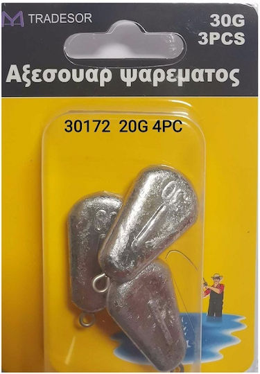 Kruzzel Тегло Sinker За Риболов Молибден 20гр Комплект 4 Бройки