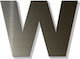 House Letter Sticker ''w'' 80 X 64 Mm Bronze Plastic Darvin