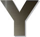 House Letter Sticker ''y'' 80 X 64 Mm Bronze Plastic Darvin