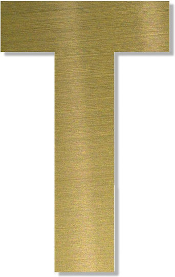 Letter "t" Gold Sticker 120mm Plastic Darvin One Two Three Done