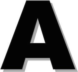 Γράμμα Κατοικιών Αυτοκόλλητο ''α'' 80 X 64 Mm Μαύρο Ματ Πλαστικό Darvin