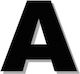 House Letter Sticker ''a'' 80 X 64 Mm Black Mat...