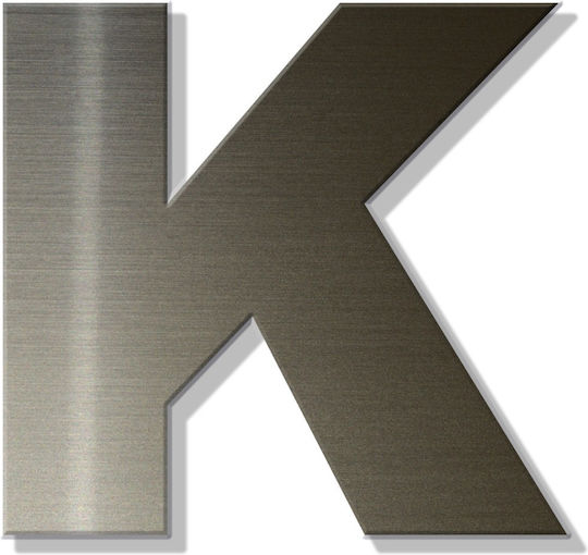 House Letter Sticker ''k'' 80 X 64 Mm Bronze Plastic Darvin