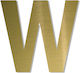 Letter "w" Gold Sticker 120mm Plastic Darvin On...